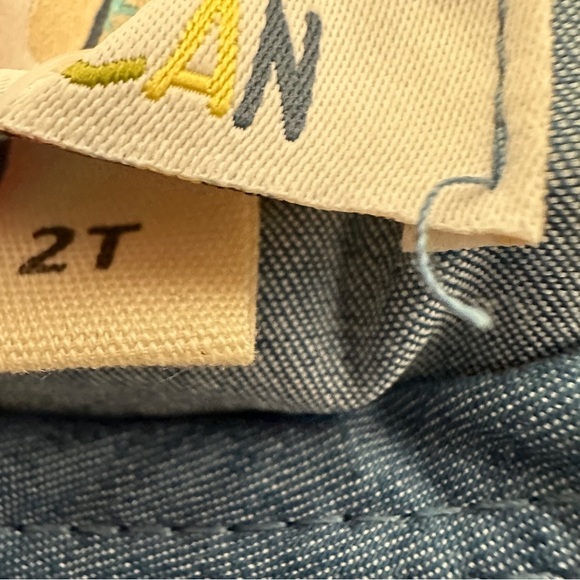 NWT Twocan 2T Girls Baseball Dress Spaghetti Strap Summer Sports Denim Boutique - Picture 3 of 4